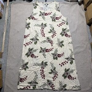 Original TY Wear Dress Womens 24W Sleeveless Tank Floral Linen Rayon Pullover